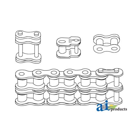 A & I Products 80 Double Roller Chain, 10ft (USA) 13.4" x13.4" x2.7" A-RC80D